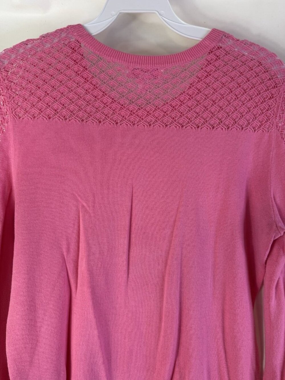 Lilly Pulitzer Sweater Cotton Lightweight Crochet Contrast - Picture 11 of 11